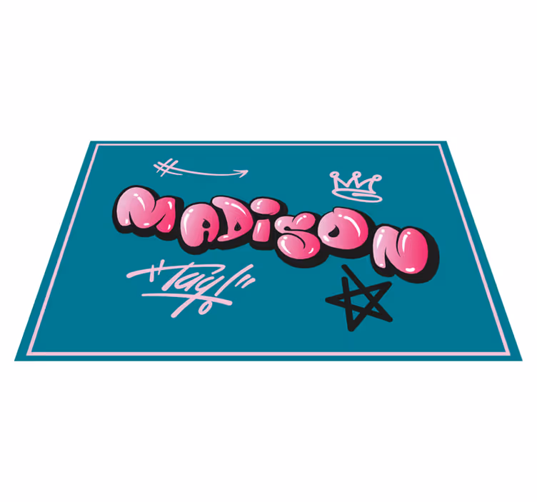 Originele placemat gepersonaliseerd met naamdesign - TenStickers