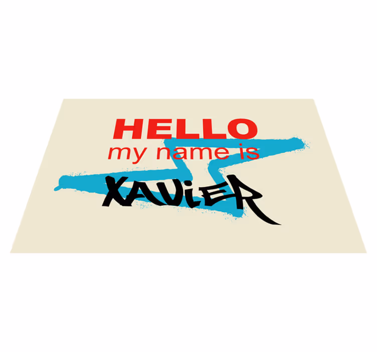 Placemat met tekst gepersonaliseerde naam aankondiging - TenStickers