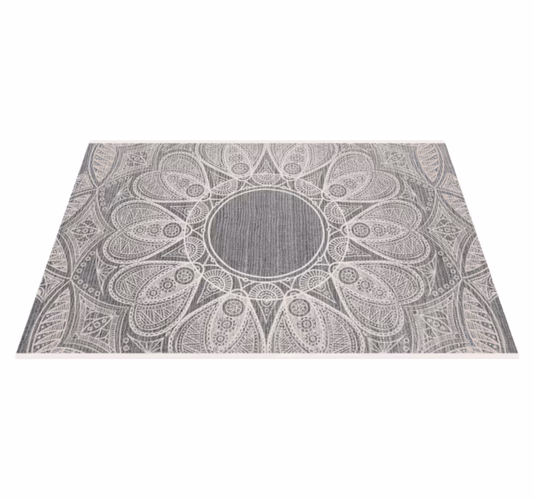 Houten placemat met ingewikkelde mandala patronen - TenStickers
