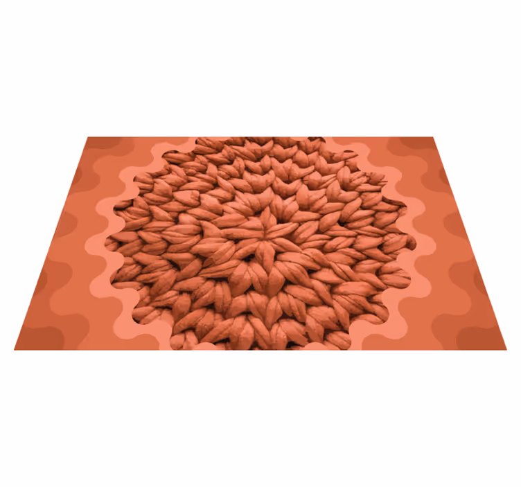 Houten placemat met textuur van bladeren - TenStickers