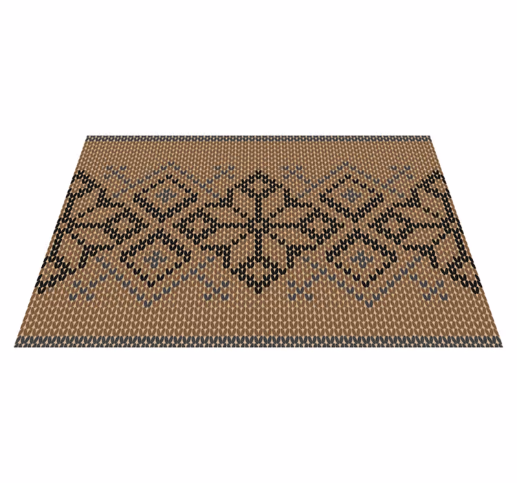 Houten placemat geometrisch patroon met contrast - TenStickers