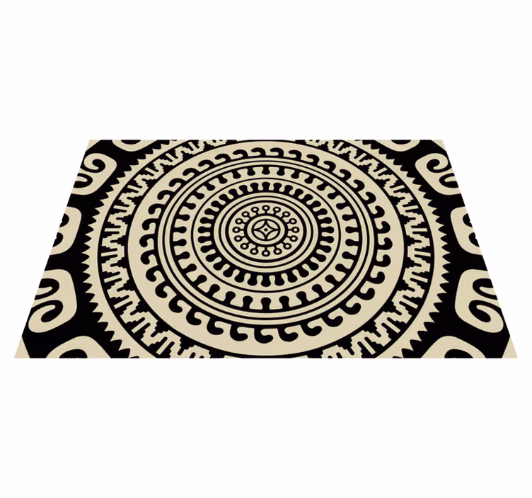 Houten placemat met cirkelvormige patronen - TenStickers
