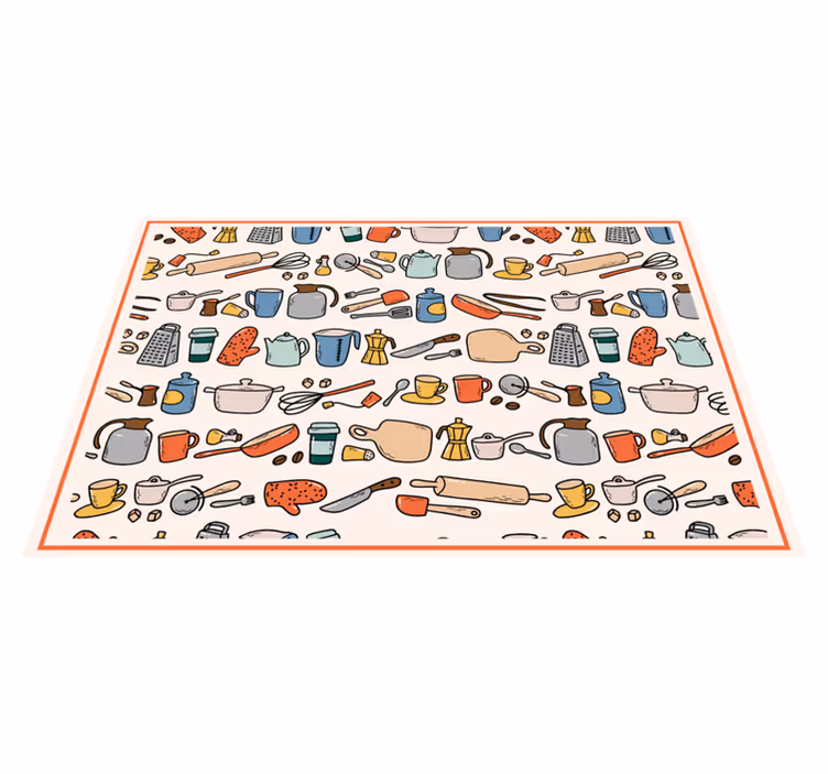Originele placemat keukengerei assortiment - TenStickers