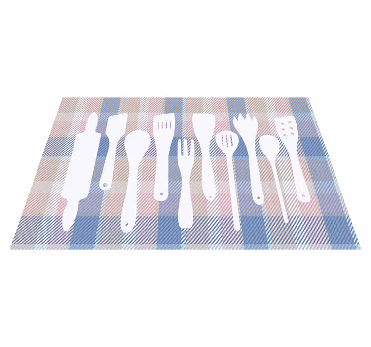 Moderne placemat met geruit tafeloppervlak - TenStickers
