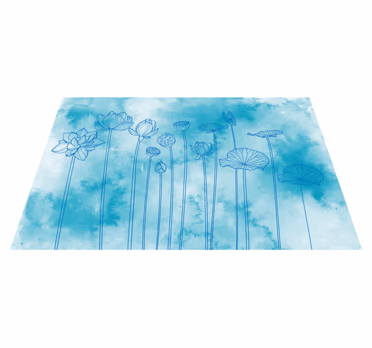 Houten placemat met lotusbloem patronen - TenStickers