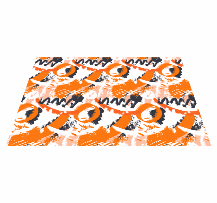 Houten placemat abstract kleurrijk patroon - TenStickers