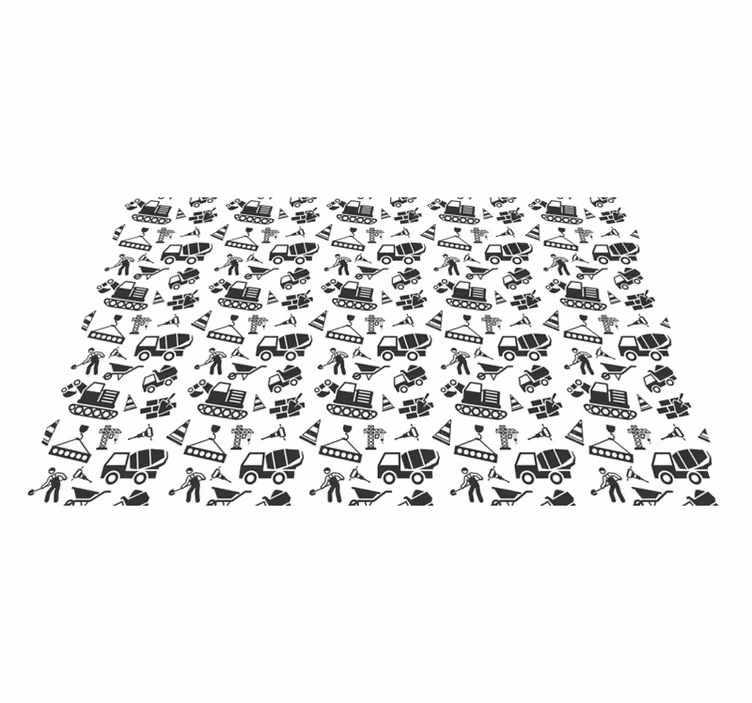Kinder placemat met bouwthema patronen - TenStickers