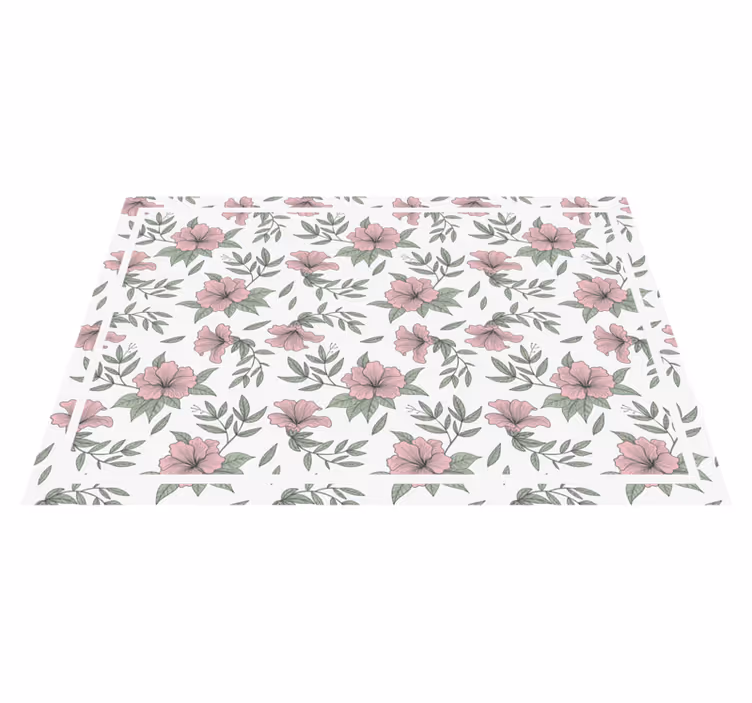 Originele placemat bloemige elementen samenstelling - TenStickers