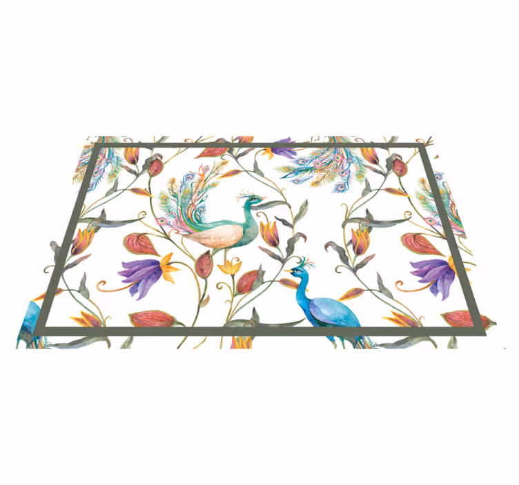 Originele placemat pauwenbloem patroon - TenStickers
