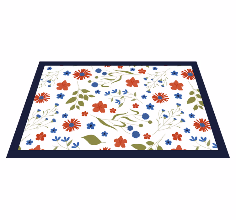 Kinder placemat bloemenpatroon vreugde - TenStickers