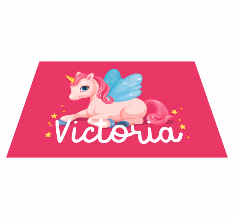 Kinder placemat met sprookjesachtige eenhoornillustratie - TenStickers