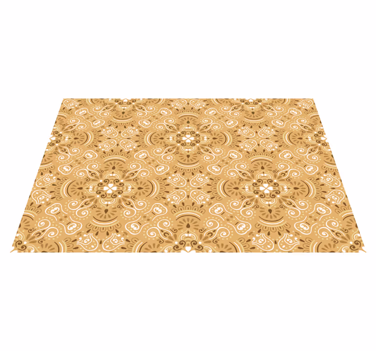 Houten placemat elegante bloemcomponent - TenStickers