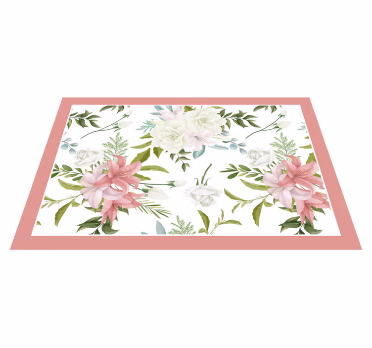 Originele placemat met bloemmotief centerpiece - TenStickers