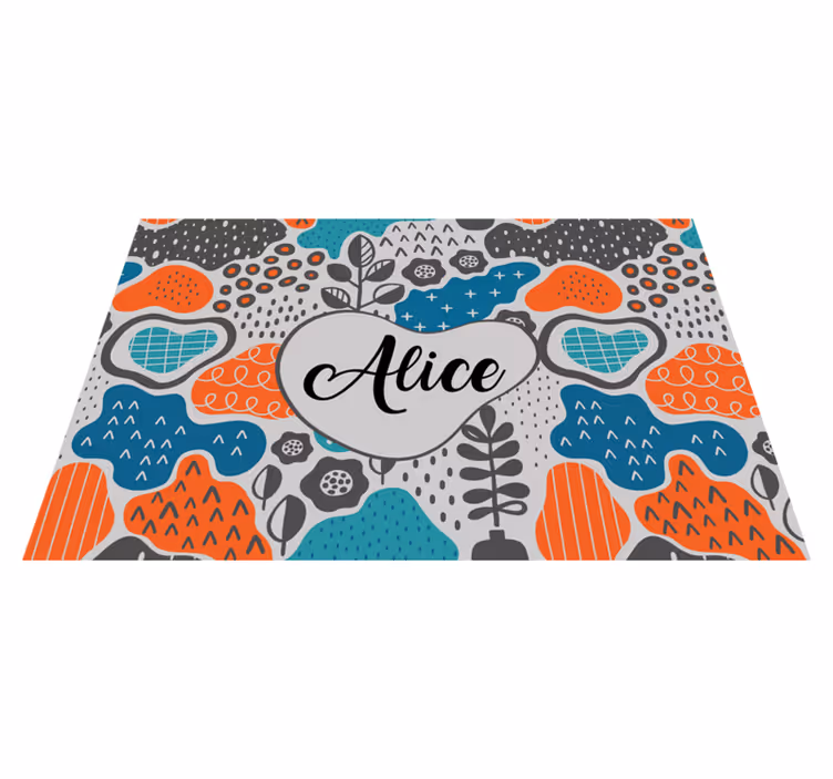 Placemat met naam speelse naam ontwerp - TenStickers