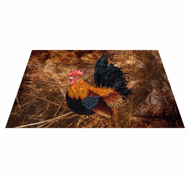 Originele placemat met levendig kippenkunstwerk - TenStickers
