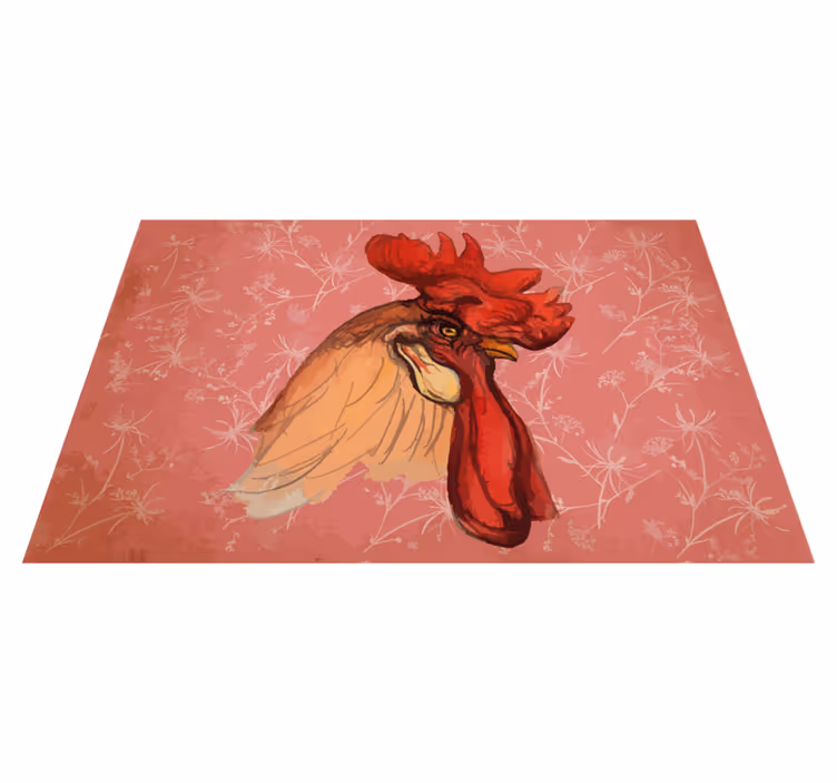 Originele placemat met illustratie van een haan - TenStickers