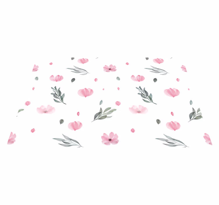 Kerstmis placemat met bloemmotief in zachte tinten - TenStickers