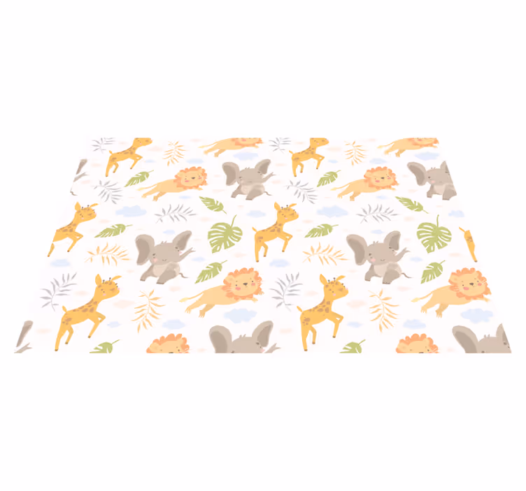Kinder placemat met schattige diertjes motieven - TenStickers