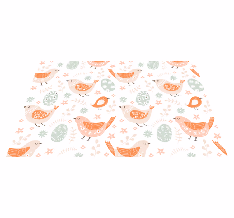 Kinder placemat met schattige vogelpatronen - TenStickers