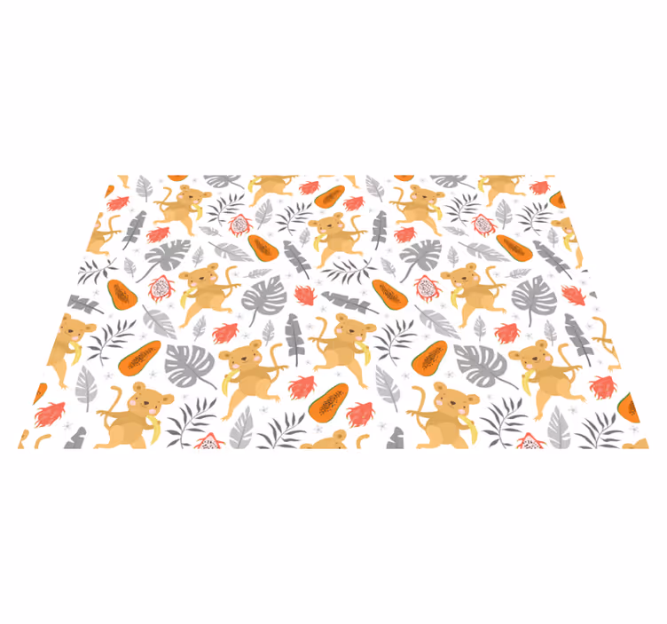 Kinder placemat schattig dierenpatroon - TenStickers