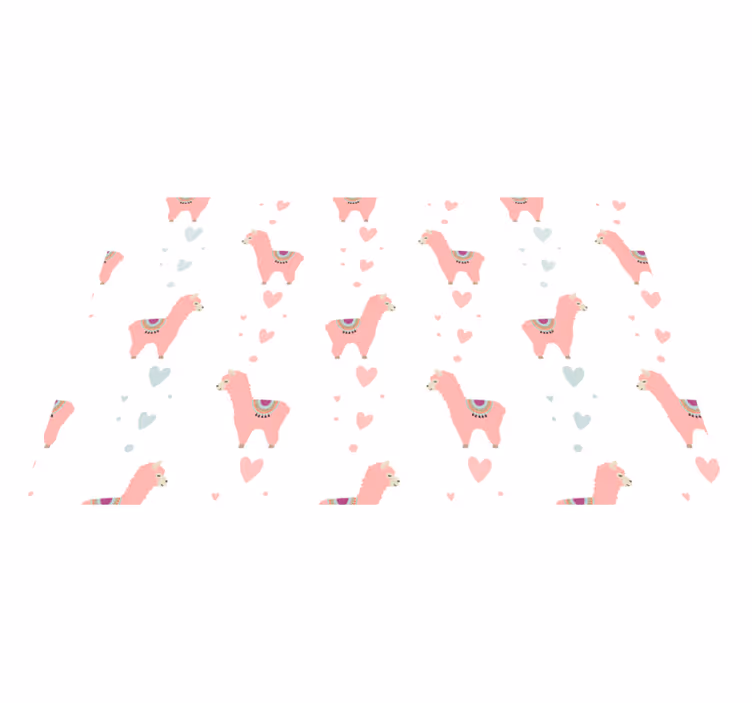 Kinder placemat schattig lama patroon - TenStickers