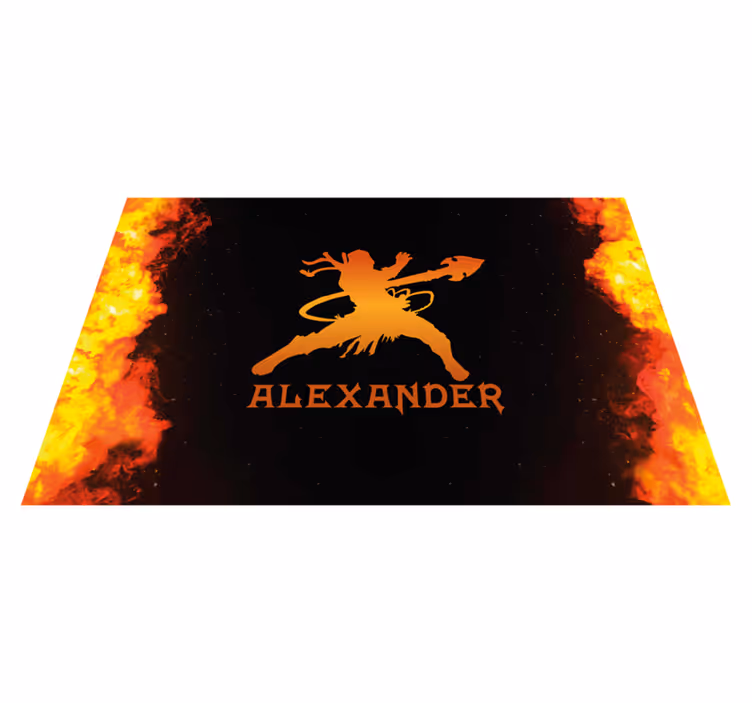 Originele placemat fierce warrior silhouet - TenStickers