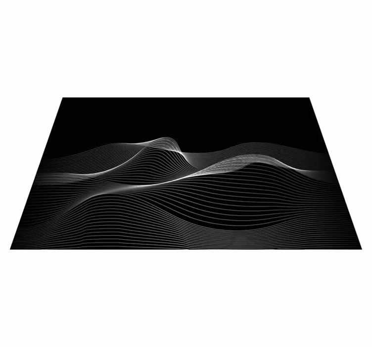 Houten placemat met golvende lijnpatronen - TenStickers