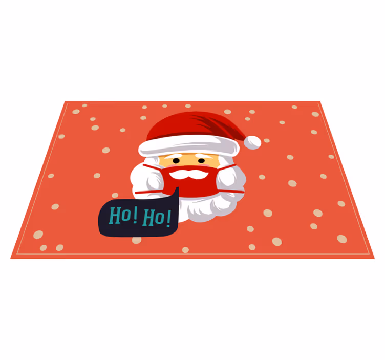 Kerstmis placemat kerstman vreugde - TenStickers