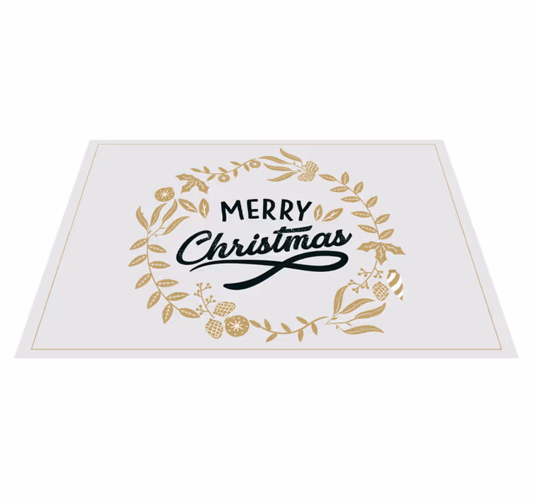 Kerstmis placemat met kerstkrans - TenStickers