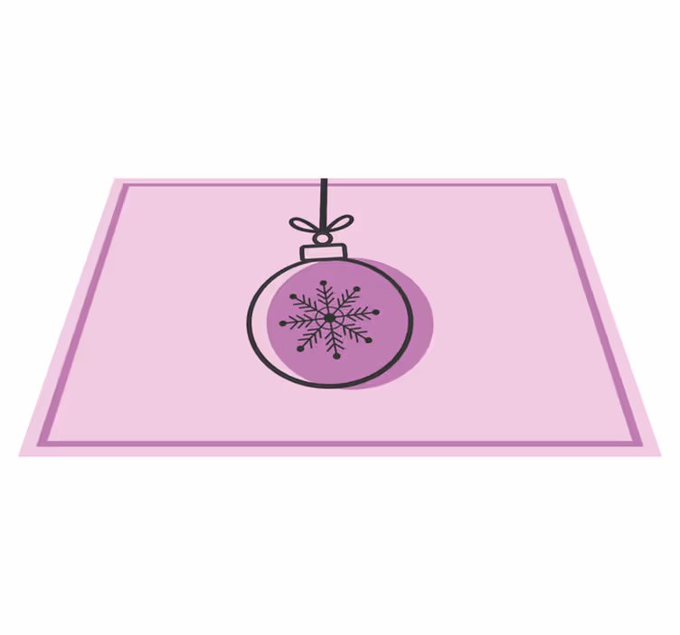 Kerstmis placemat sneeuwvlok ornament illustratie - TenStickers