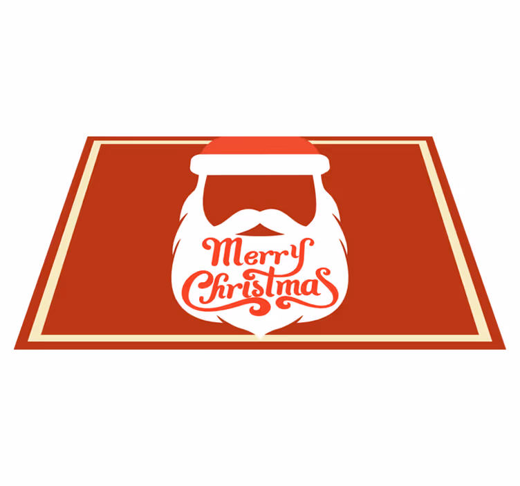 Kerstmis placemat santa baardafbeelding - TenStickers