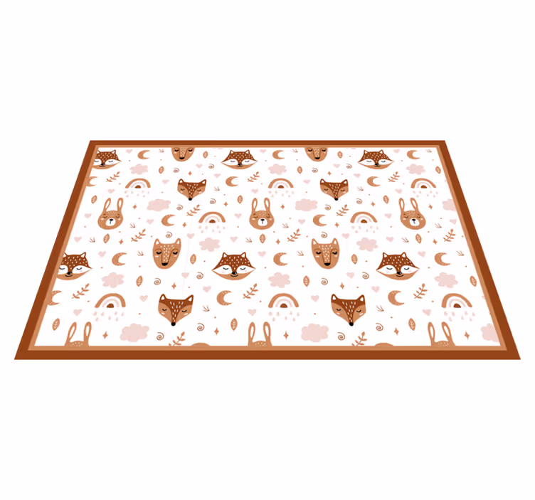 Kinder placemat met speelse dierenpatronen - TenStickers