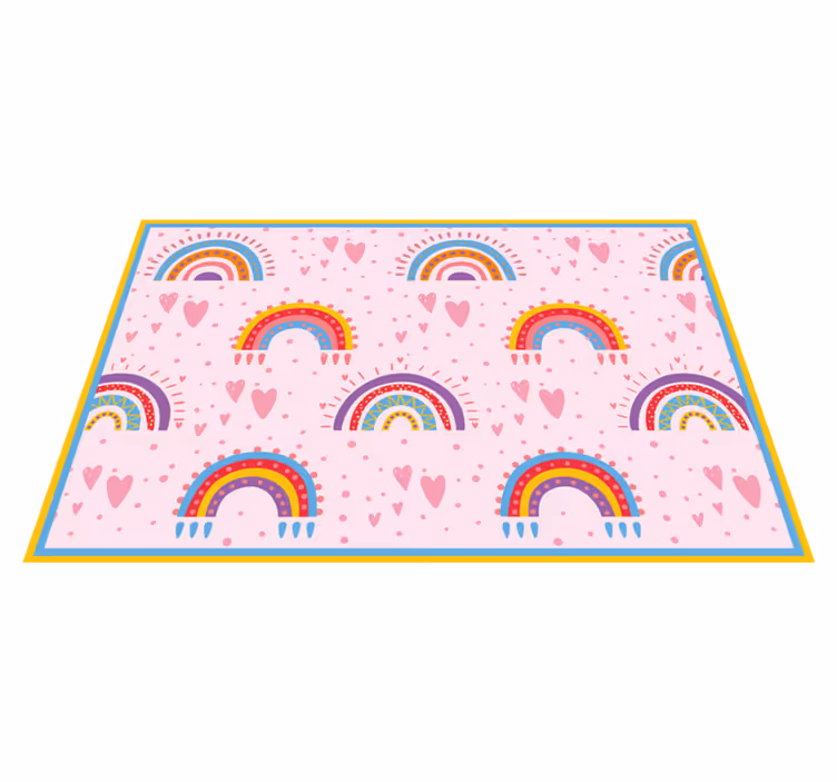Kinder placemat met levendige regenboogmotieven - TenStickers