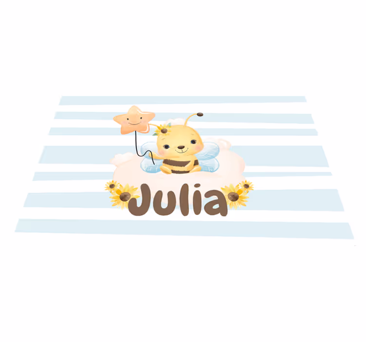 Kinder placemat schattig bijenfiguur - TenStickers