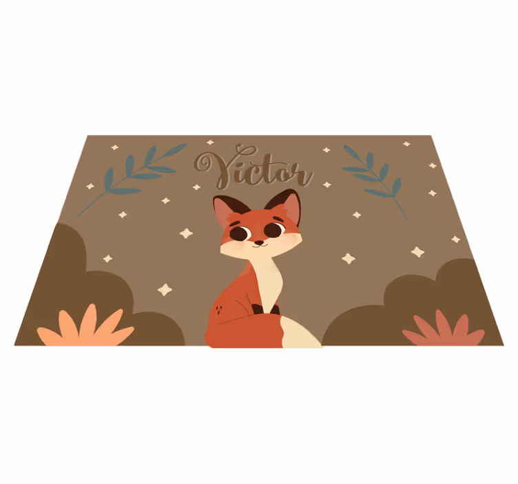 Kinder placemat schattig vosje karakter - TenStickers