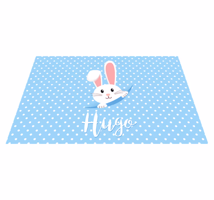 Kinder placemat schattige konijnenillustratie - TenStickers