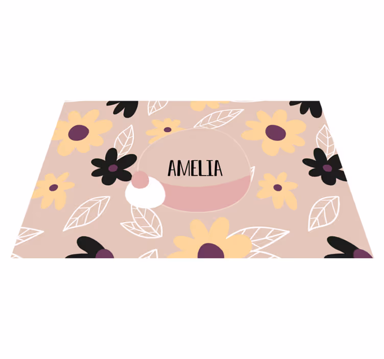 Kinder placemat met gepersonaliseerde botanische print - TenStickers