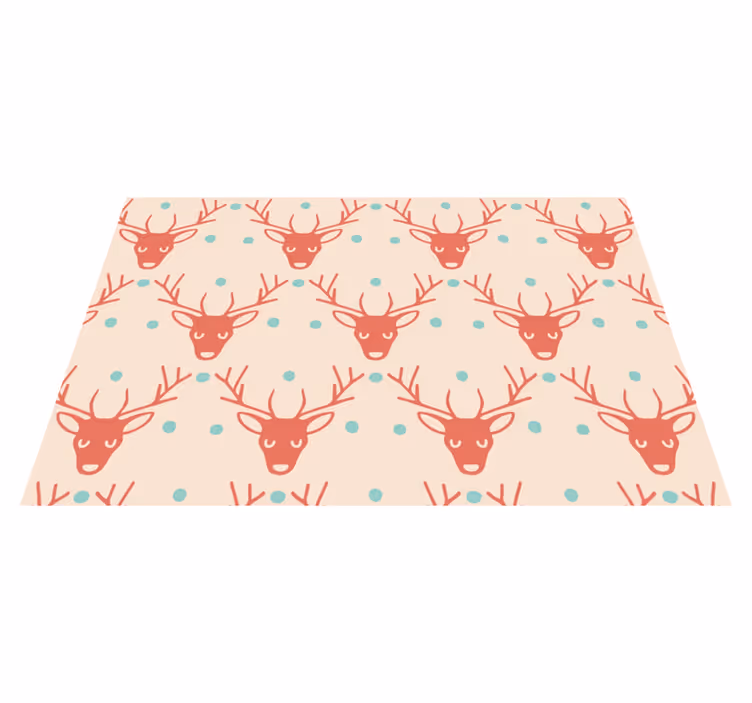 Kerstmis placemat rendierpatroon tafelsetting - TenStickers