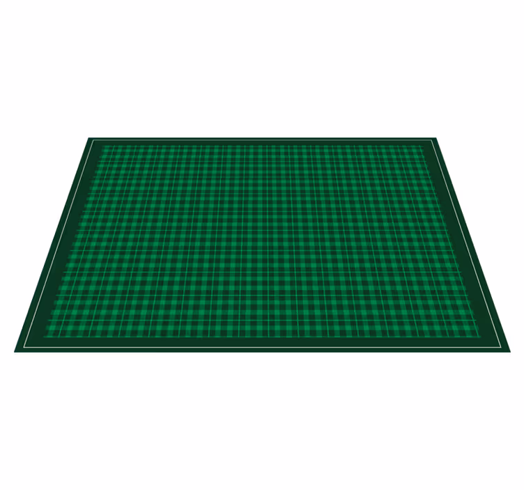 Houten placemat met groen geruit oppervlak - TenStickers