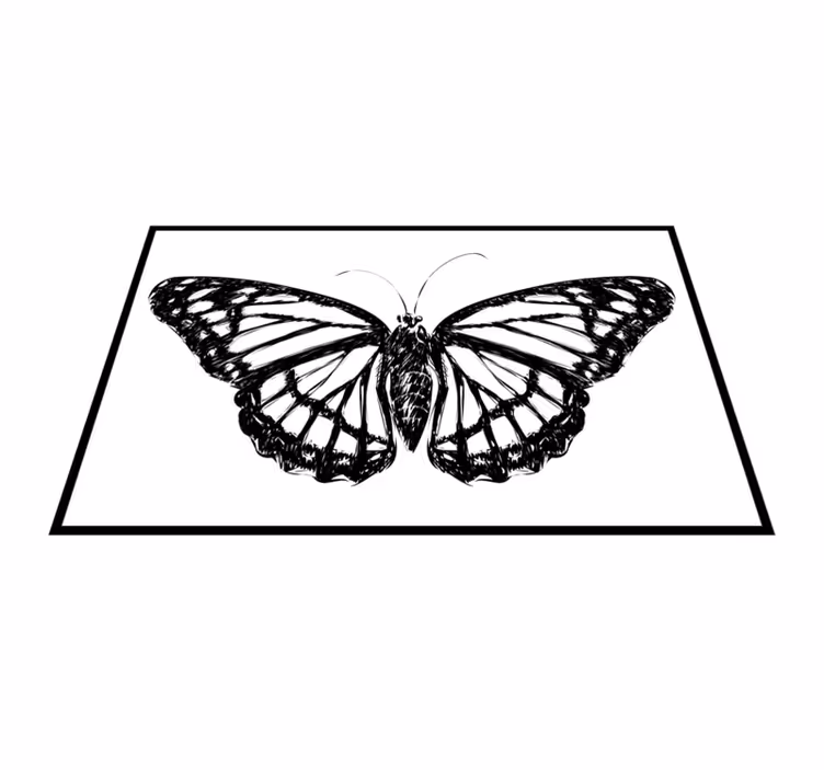 Originele placemat met elegante vlinderillustratie - TenStickers