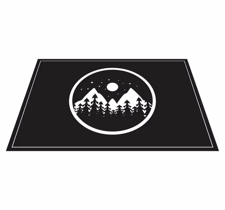 Moderne placemat berglandschap cirkel - TenStickers