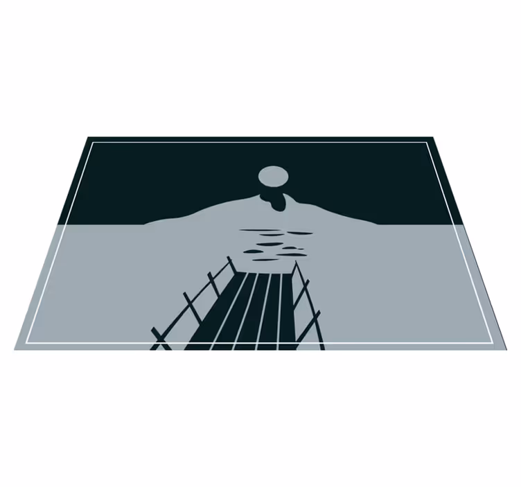 Moderne placema brug over water - TenStickers