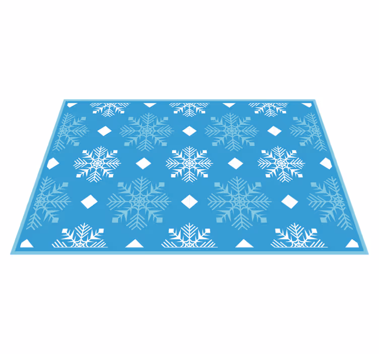Kerstmis placemat met sneeuwvlok patroon achtergrond - TenStickers