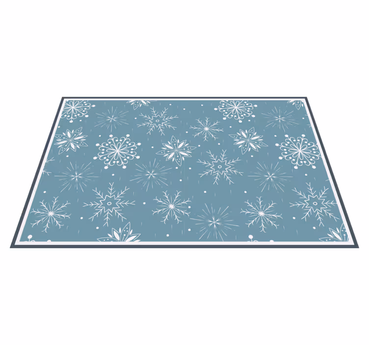 Kerstmis placemat met sneeuwvlokmotief achtergrond - TenStickers