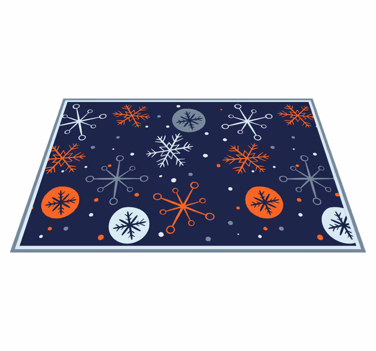 Kerstmis placemat feestelijke sneeuwvlokpatronen - TenStickers