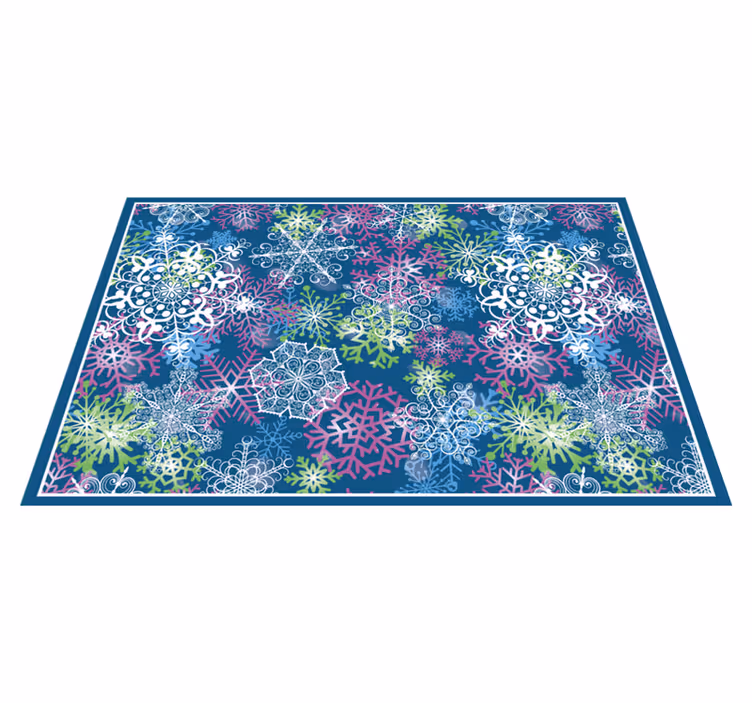 Kerstmis placemat sneeuwvlokkenpatroon winter - TenStickers