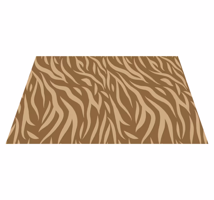 Houten placemat met scharlaken kom en eetstokjes - TenStickers