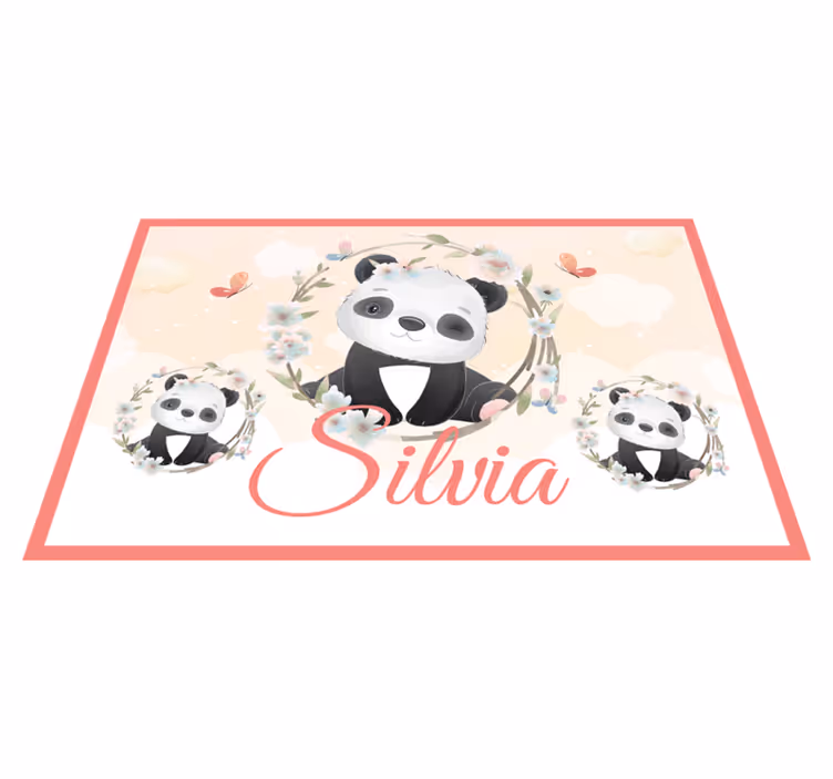 Kinder placemat schattige panda arrangement - TenStickers