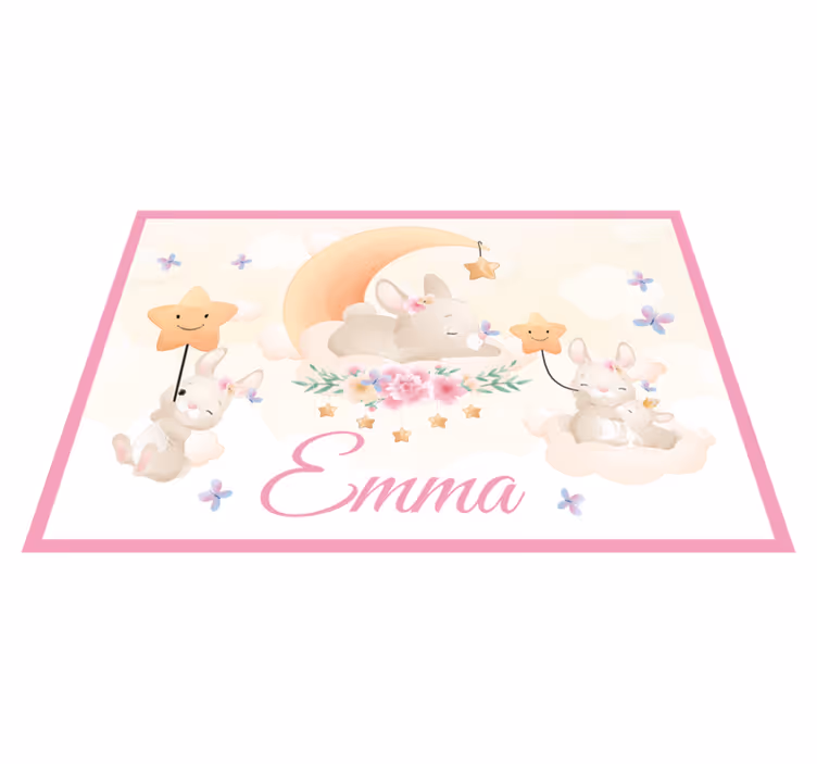 Kinder placemat konijnenmaan scène - TenStickers