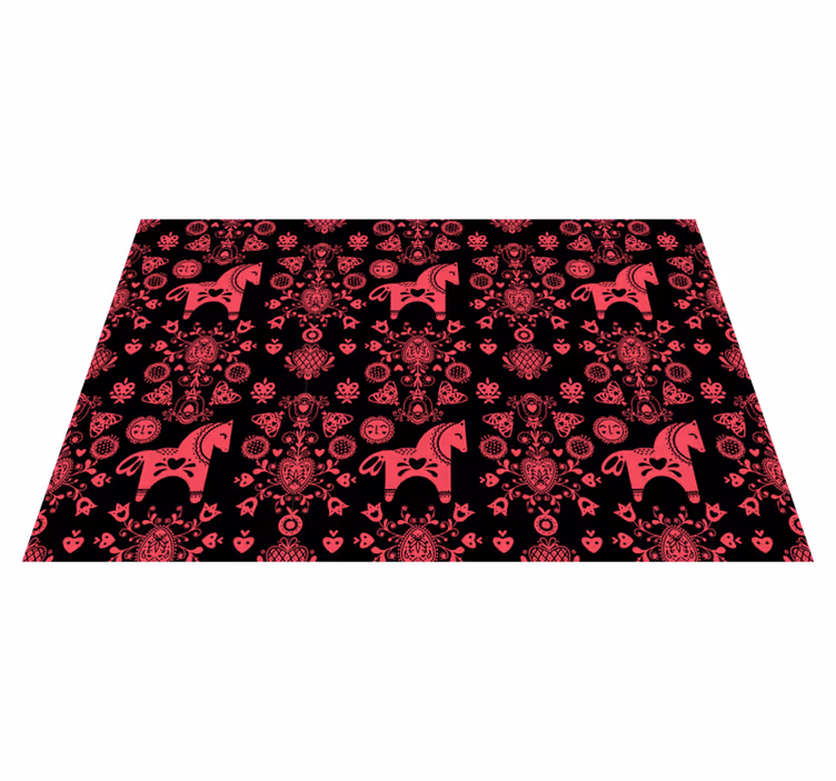 Originele placemat met speels paardenpatroon - TenStickers